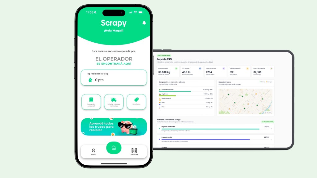 App Scrapy y panel de reporte ESG para grandes generadores