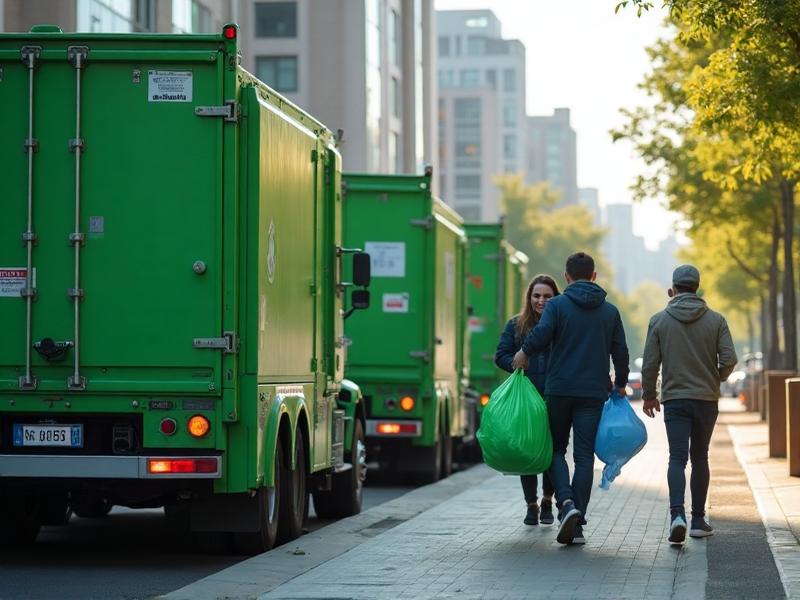 Reciclaje Urbano - Camiones de reciclaje en la ciudad